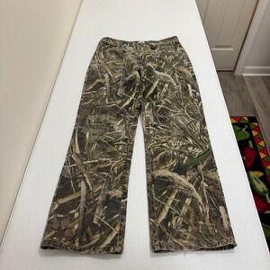 Realtree Max-5 Camo Pants Mens 34x34 Cotton Straight Leg Hunting Brown
